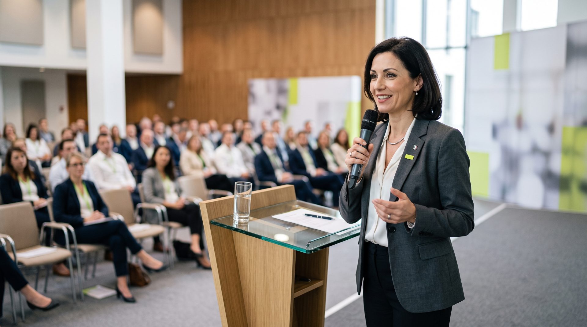 Prise de parole institutionnelle lors d'une conférence sur la sensibilisation santé publique